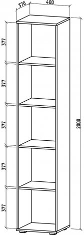 Стеллаж Тунис-2 дуб золотистый