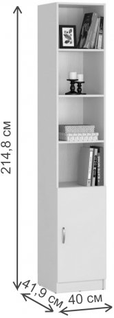 Стеллаж Веста-34 правый белый