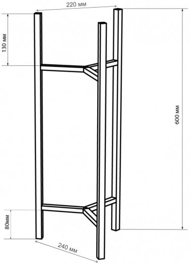 Цветочница Trinity 60 черная