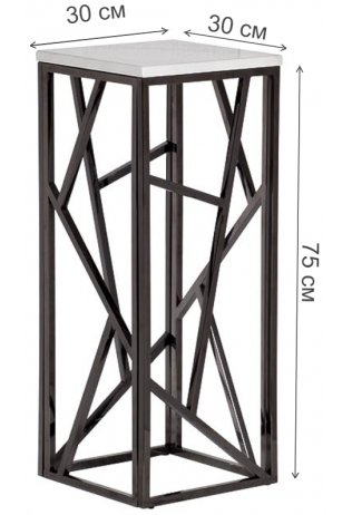 Цветочница 47ED-FS015BLSM искусственный мрамор / темный хром