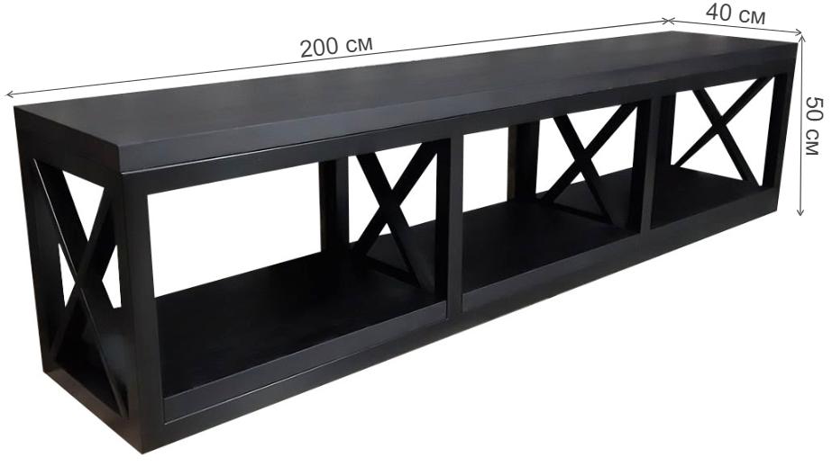 Тумба Akur Loft Tacoma металлокаркас черный декор черный