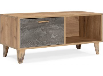 ТВ-тумба Эго Т-3 на ножках дуб крафт золотой / камень темный