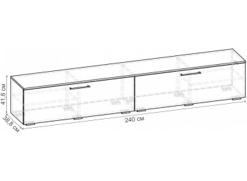 ТВ-тумба ТВ-тумба 2400 Т.033.2400-01