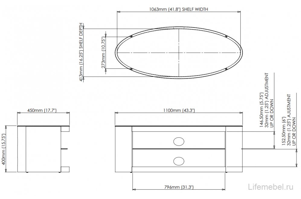 ТВ-тумба Buckingham FS1100BUCB