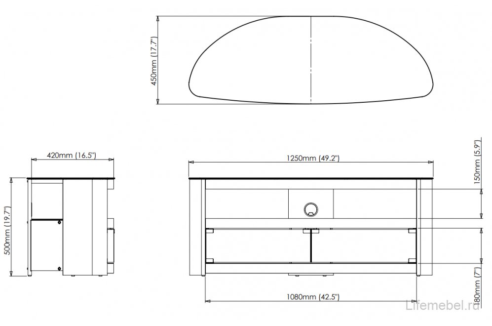 ТВ-тумба Burghley FS1250BURW