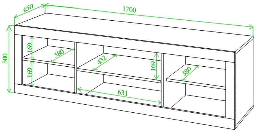ТВ-тумба Торевро 170 ШК шамони / карамель