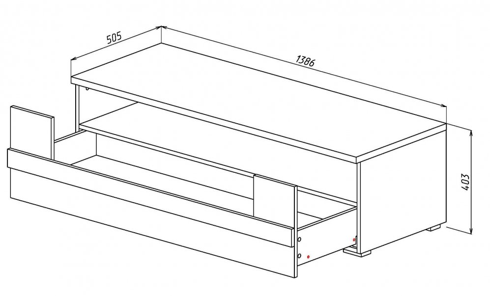ТВ-тумба Куба 1705.М4 дуб сонома / белый