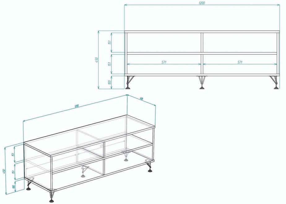 ТВ-тумба МегаKraft 001 белый