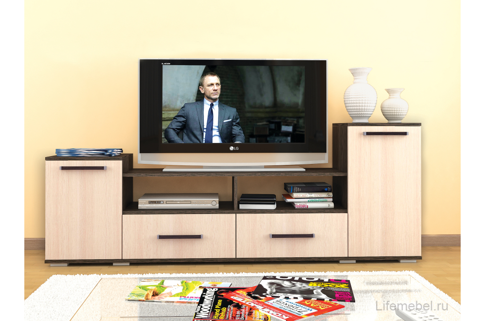ТВ-тумба Парус-2 венге / дуб молочный