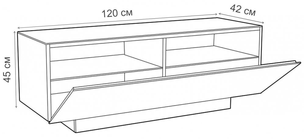 ТВ-тумба MD 650.01.31-31 черный / белоснежный