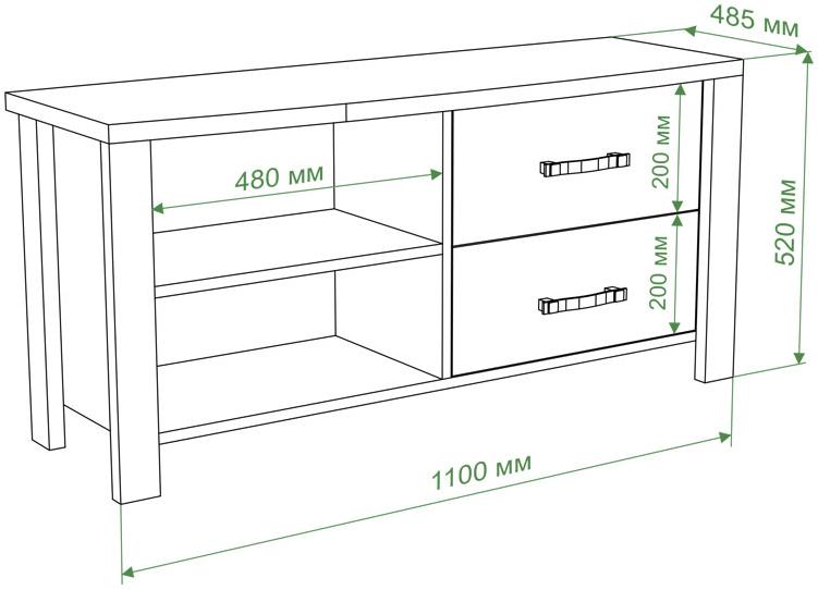 ТВ-тумба Браера КБЕ карамель / белая