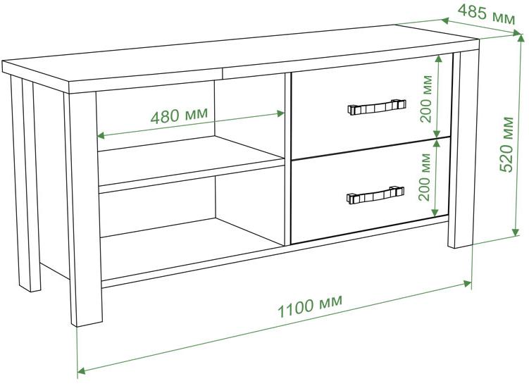 ТВ-тумба ТВД КК карамель / карамель