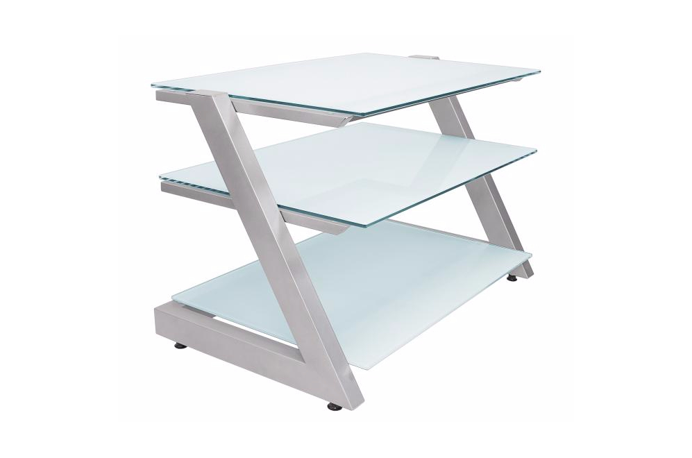 ТВ-тумба Зетка 80 см стекло серебристое