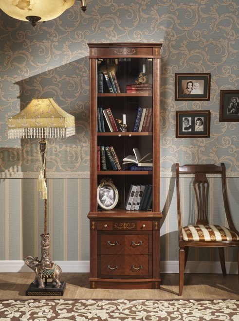 Витрина Axmoble 984 мукали шпон / вишня шпон