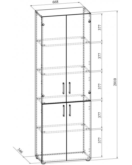 Витрина ОФ-303К дуб крафт табачный
