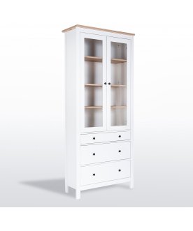Витрина Сага белый / ясень