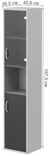 Витрина Imago СУ-1.4R клен / металлик