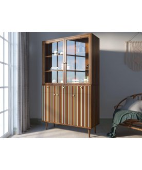 Книжный шкаф Воаб орех / принт 20