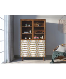 Книжный шкаф Воаб орех / принт 22