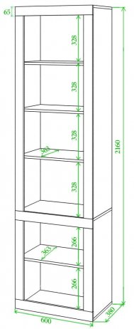 Витрина Торевро КК карамель / карамель