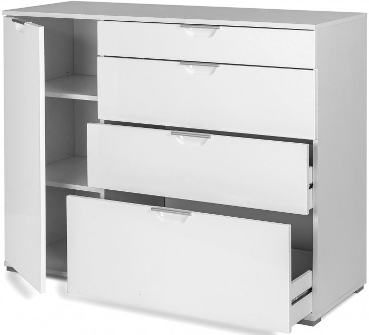 Комод Кастор белый глянец