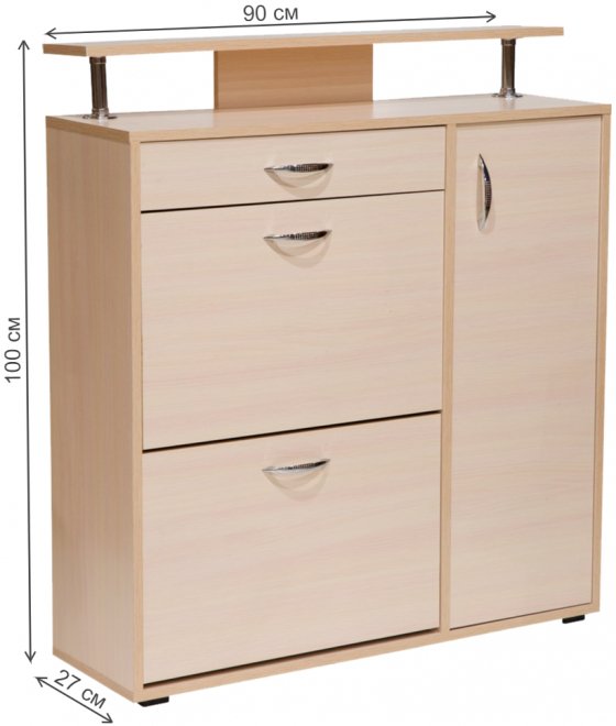 Обувница 38Г дуб молочный