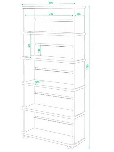 Cтеллаж СБ-25/5 К карамель