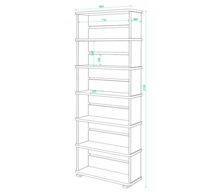 Cтеллаж СБ-25/6 БЕ белый