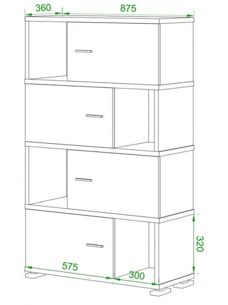 Cтеллаж СБ-50М/4 БЕ белый