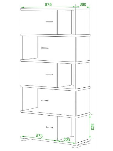 Cтеллаж СБ-50М/5 БЕ белый