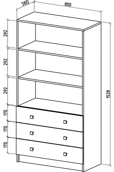 Стеллаж Бостон-4 белый