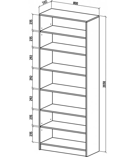 Стеллаж Бостон-7 белый