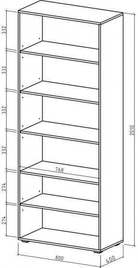 Стеллаж Марс-3 дуб сонома