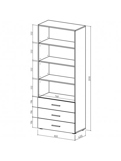Стеллаж Марс-4 белый