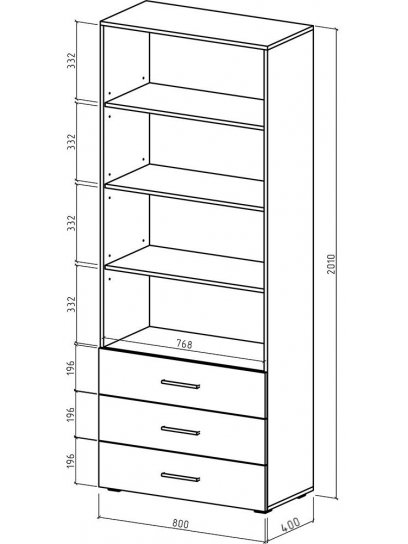 Стеллаж Марс-4 дуб сонома