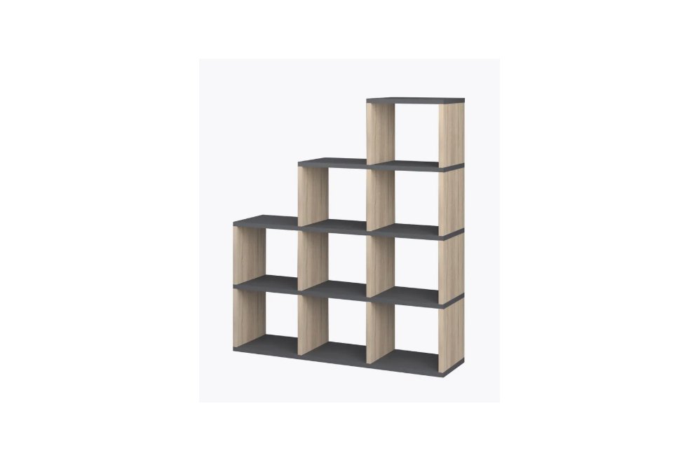 Стеллаж СЛД 4 лесенка сонома / графит