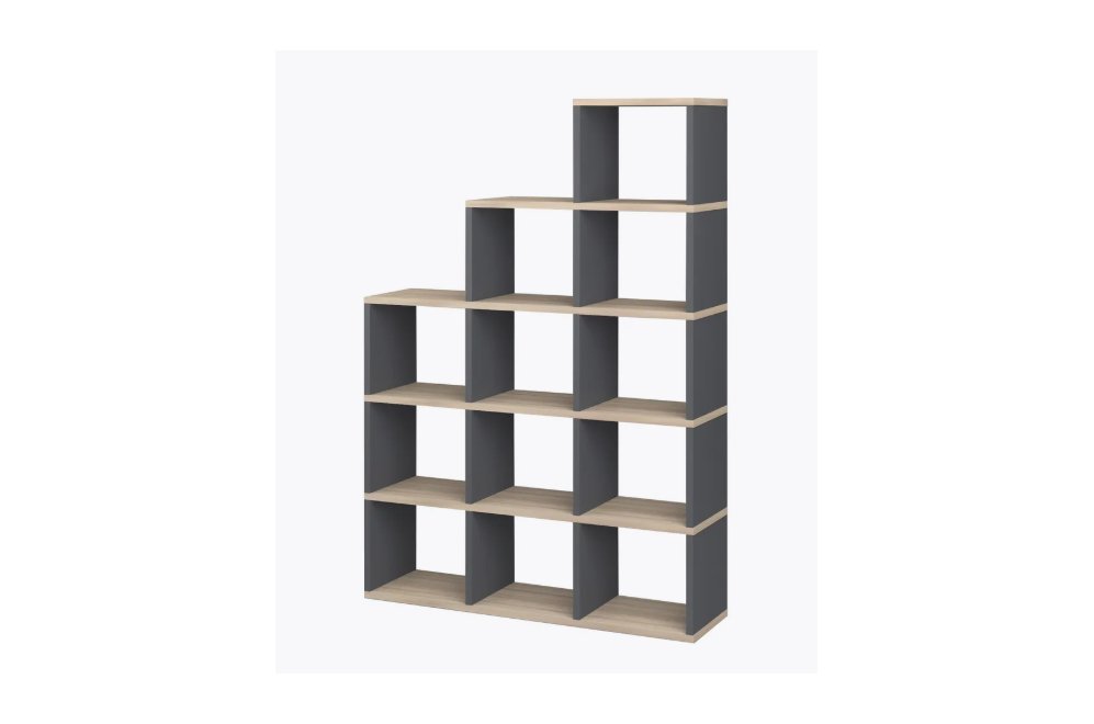 Стеллаж СЛД 5 лесенка графит / сонома