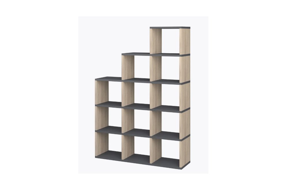 Стеллаж СЛД 5 лесенка сонома / графит