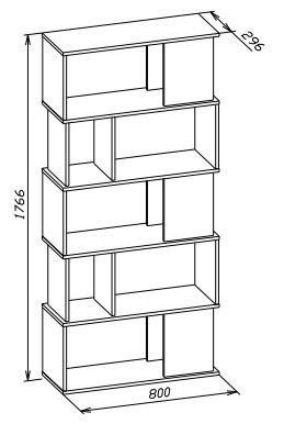 Стеллаж СТ-12 белый / дуб делано