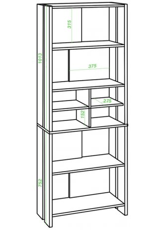 Стеллаж СТЛ-ОВХ НБЕ нельсон / белый