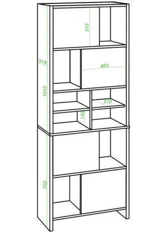 Стеллаж СТЛ-ЗВХ К карамель