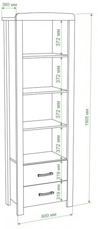 Стеллаж Веина КБЕ карамель / белый