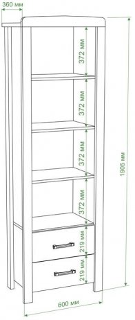 Стеллаж Веина ШК шамони / карамель