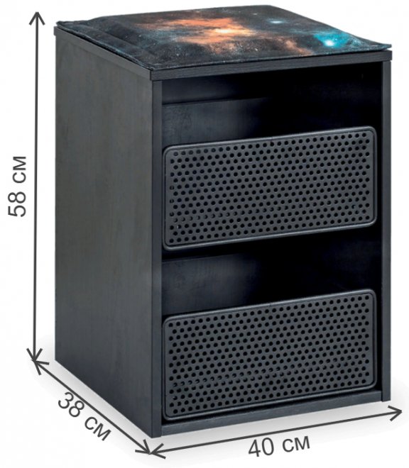 Тумба Dark Metal M дарк / черный