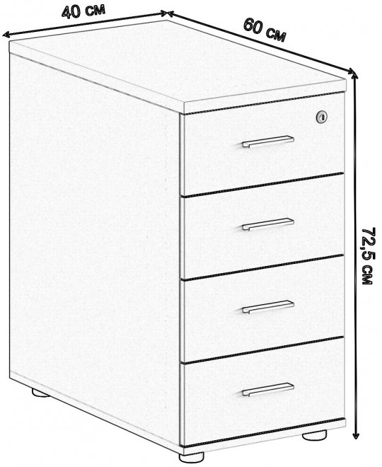 Тумба SG.521 дуб светлый / белый