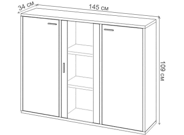Тумба Оревро ш3в1+2ФГ+1ФС