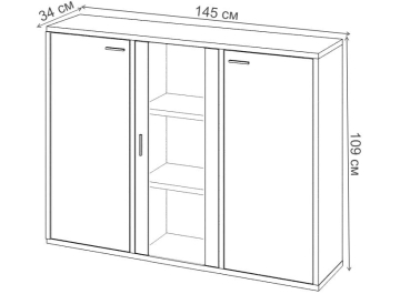 Тумба Оревро ш3в1+2ФГ+1ФС