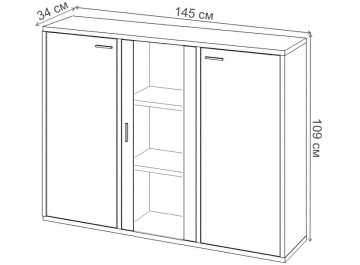 Тумба Оревро ш3в1+2ФГ+1ФС