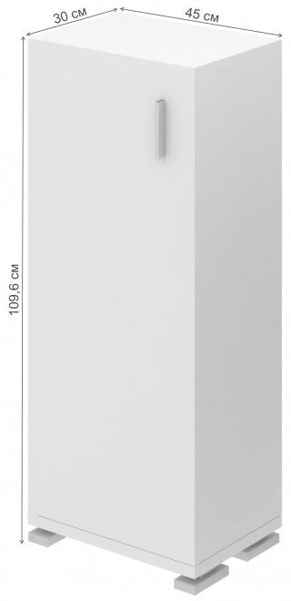 Тумба ПУ-10-2 БЕН белая / нельсон