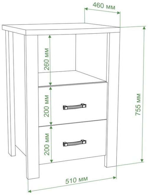 Тумба ТБД НБЕ нельсон / белая
